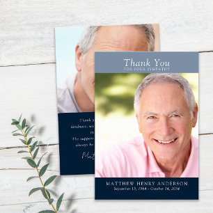 Blue Obrigado pelo seu Cartão com fotos de simpati