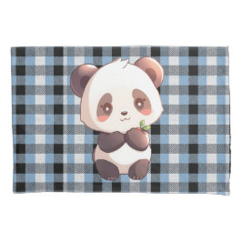 Blue Plaid Panda