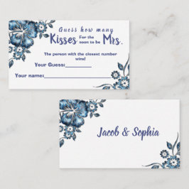 Blue Quantos beijos para o cartão de jogo da Sra.