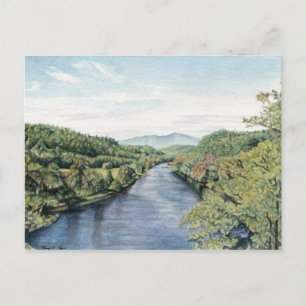 Blue Ridge Parkway no cartão postal do rio James