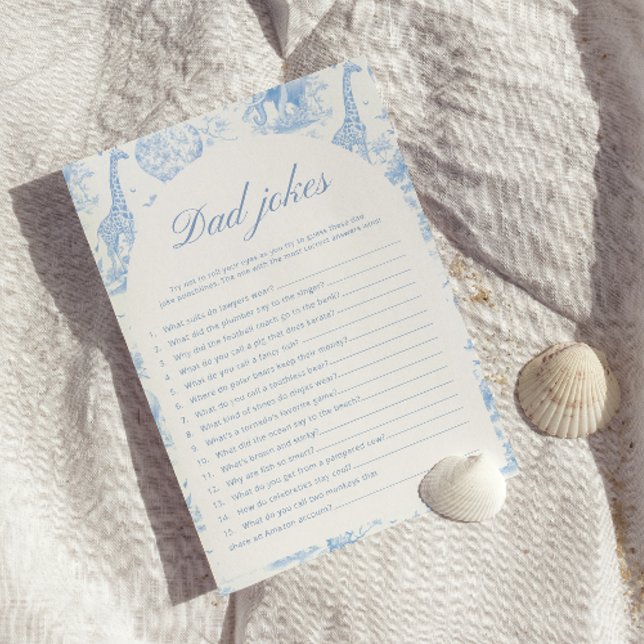 Blue Safari Toile de Jouy Dad Jokes Games (Criador carregado)
