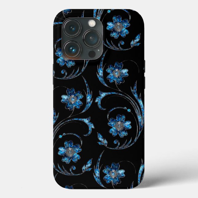 Blue Shimmer Floral 2 (Verso)