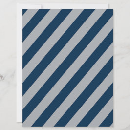 Blue & Silver Diagonal Stripes Scrapbook Paper