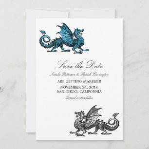 Blue Silver Dragon Salvar a data convite
