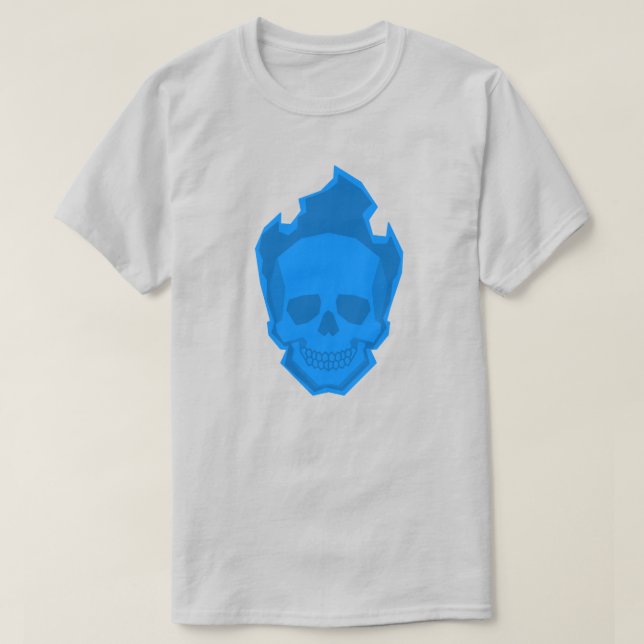 Blue Skull Graphic T-Shirt – Cool Minimal Skull De (Frente do Design)