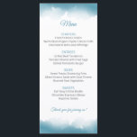 Blue Sky Wedding Menu<br><div class="desc">Beautiful wedding day menu to coordinate with the Blue Sies Ahead ensemble.
Text is fully customizable,  you can adjust as you like.</div>