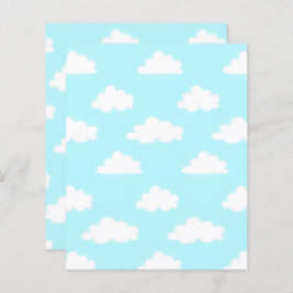 Blue Sky with Clouds Scrapbook Paper Craft Papers
