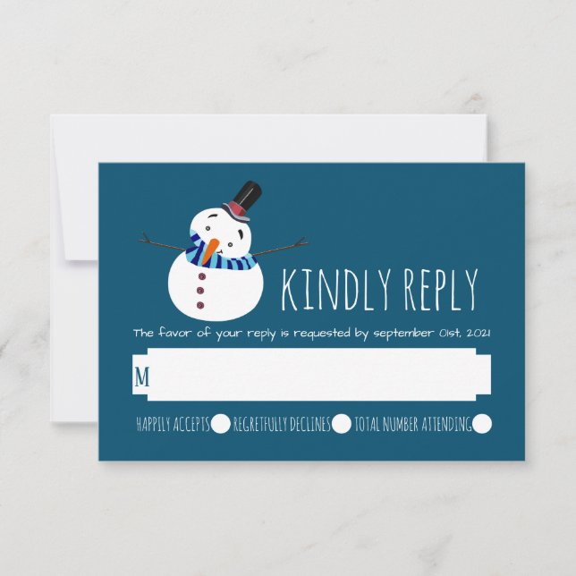 Blue Snowman RSVP (Frente)
