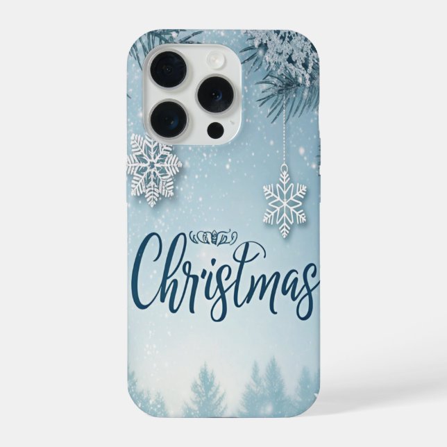 Blue Soft & Calm Christmas Snow Crystal Design-  (Verso)
