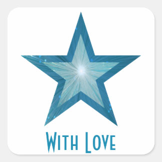Blue Star 'With Love' - etiqueta branca