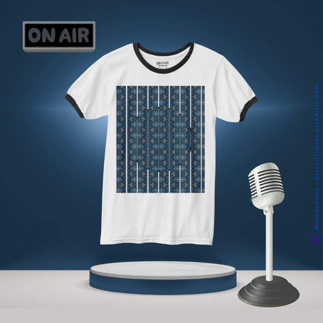 Blue Stripe T-Shirt da Poeta Adiela Akoo (Blue Stripe T-Shirt designed by Poet Adiela Akoo. Browse my store for fab finds & gr8t gift buys now)