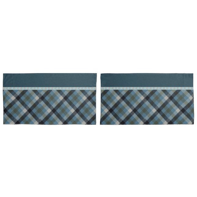 Blue Tartan Pillowcase (Frente - conjunto)