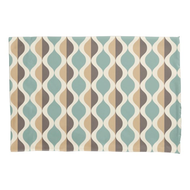 Blue teal brown Mid Century Modern Retro Vintage (Frente)