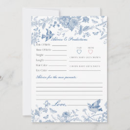 Blue Toile De Jouy - Aviso Floral para Cartão de B