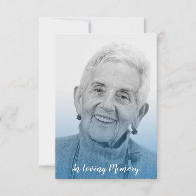 Blue Trendy Transparency Effect Funeral Dear Ones (Frente)