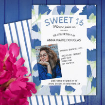 Blue Tulip Sweet 16 Convites