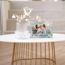 Blue Vintage Design with Quote Custom Photo Block