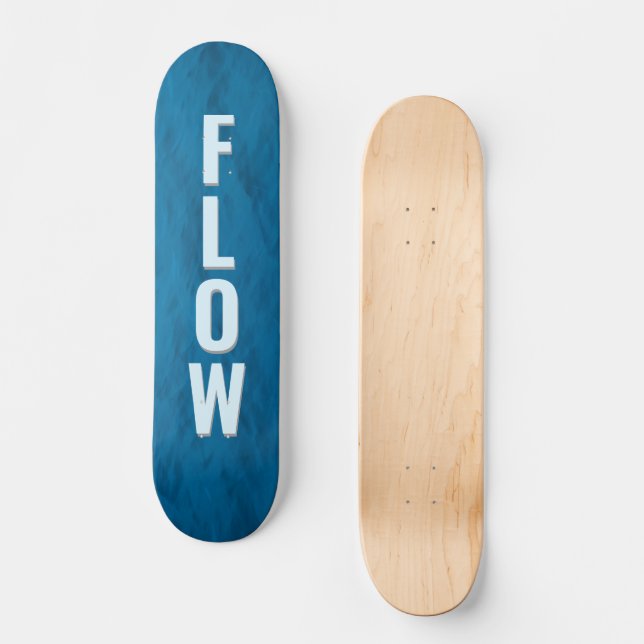 Blue Water Texture Skateboard – Ocean Glide  (Frente)