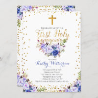 Blue Watercolor Primeiro Convite Comunitário