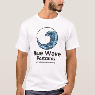 Blue Wave Postcards - Camiseta Básica Masculina