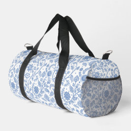 Blue White Floral Boho Botanical Pattern Whimsical