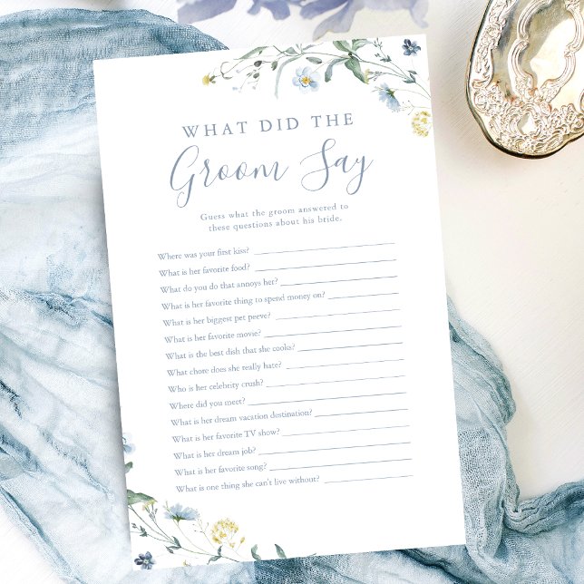 Blue Wildflower que o noivo disse jogo (Blue Wildflower what did the groom say game)