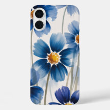 Blue Wildflowers Watercolor Phone Case
