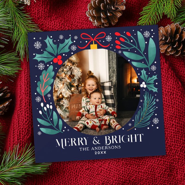 Blue Winter Botanicals Ornament Photo (Criador carregado)