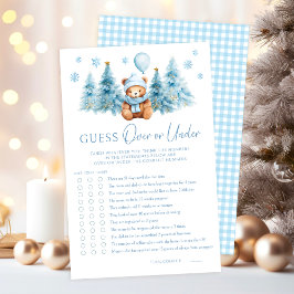 Blue Winter Teddy Bear Sobre ou Sob Jogo