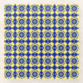 Blue Yellow Checker Argyle Pattern