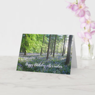 Bluebell Woods - Cartão de aniversário personaliza