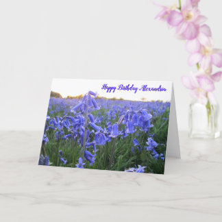 Bluebells de ouro - Cartão de Aniversário Personal