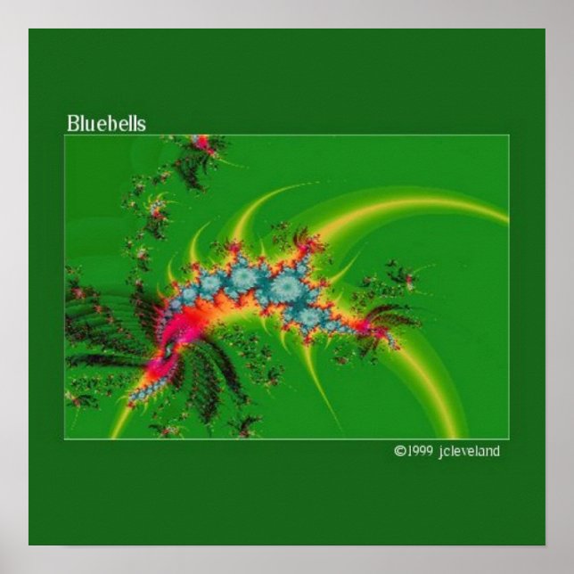 Bluebells Fractal Art Poster (Frente)