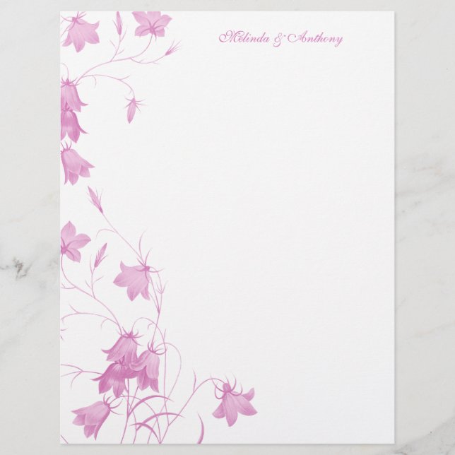 Bluebells - Papel 8,5 x 11 rosa (Frente)