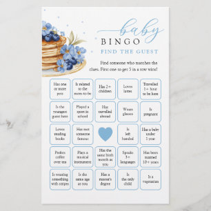 Blueberry Baby Brunch Encontre o Jogo de Bingo con