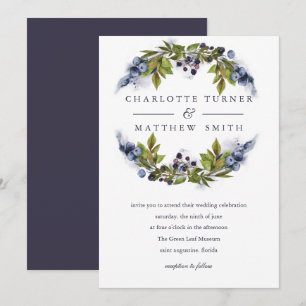 BlueBerry   Convite Para Casamento