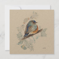 Bluebird Watercolor Art