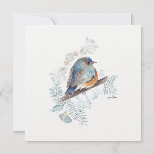 Bluebird Watercolor Songbird (Frente)