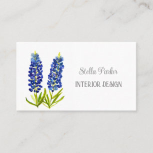 Bluebonnets Elegante Floral Cartão de visita