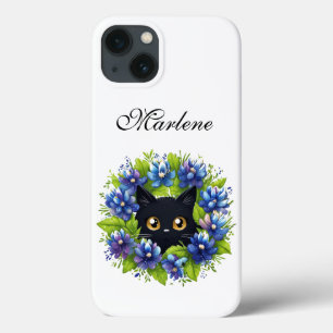 Bluebonnets Gato Gato Gato do Texas Flor Padrão