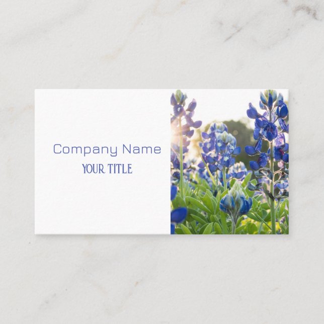 Bluebonnets Texas Company Floral Cartão de visita (Frente)