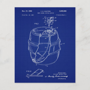 Blueprint do barril de cerveja 1960