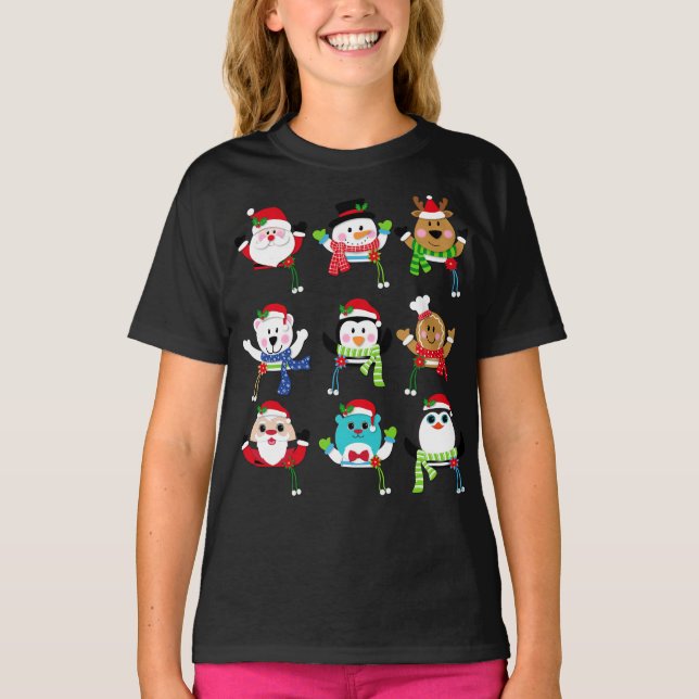 Blusa camiseta feminina de Natal (Frente)