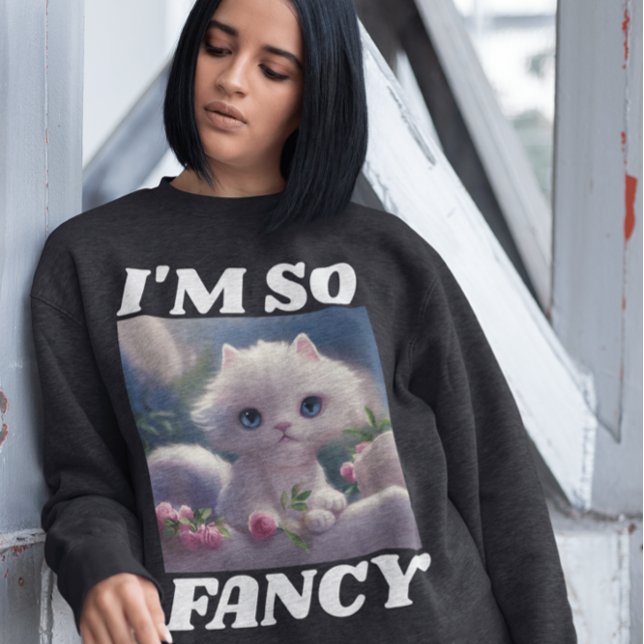 BLUSA DE CAMISA CUTE CAT KITTEN EU SOU TÃO CHIQUE  (Criador carregado)