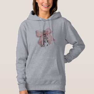 Blusa de Moletom Estética com Laço Rosa