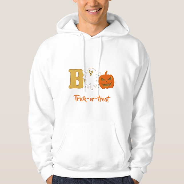 Blusa de Moletom Masculina Boo Halloween (Frente)