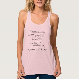 Blusa Feminina Tank Top com Citação Bíblica Fofa