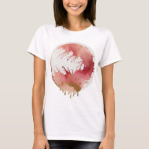 Blush Abstrato Art | Camiseta Feminina Básica