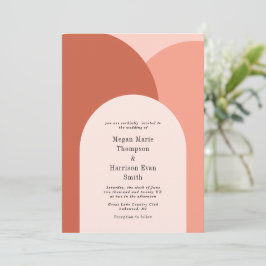 Blush Arche Apenas Convite De Casamento