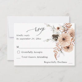 Blush Beige & Pine Rustic no RSVP de Refeições